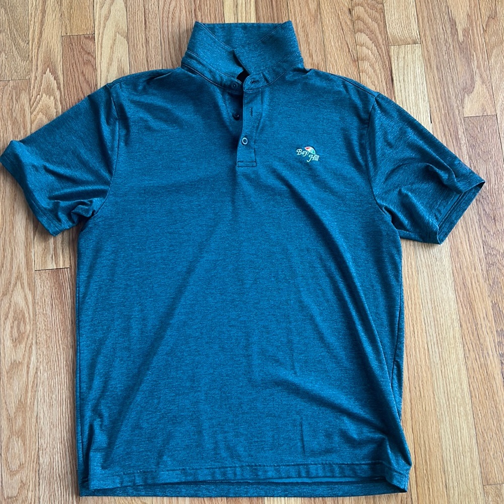 Green golf polo